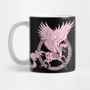 Greek Pegasus (pastel pink, no background) Mug